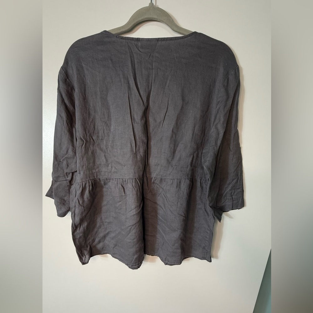 #599 PURE JILL Linen Top size S - Picture 5 of 8